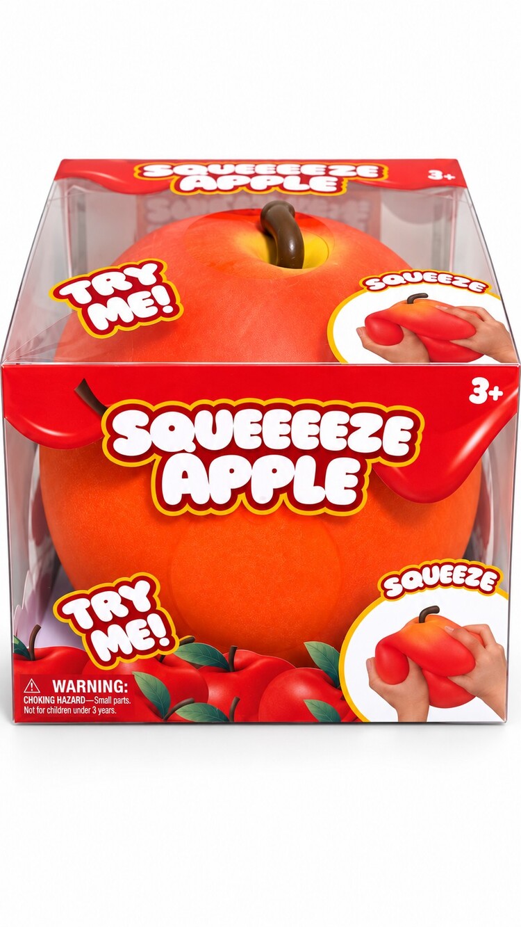 Squeeeze Apple Squeeze Toy for Kids Age 3+